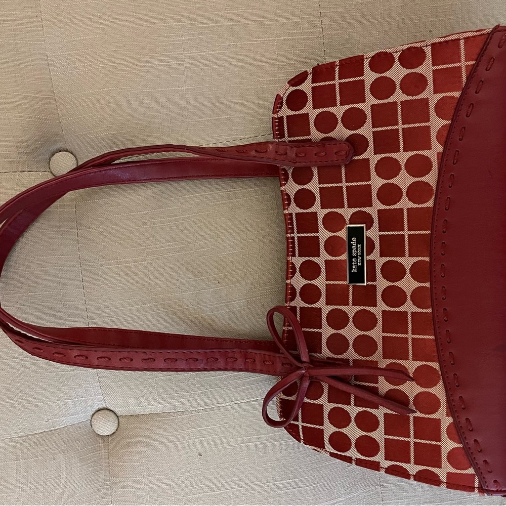 Kate Spade Red Geometric Shoulder Bag (Vintage/Discontinued)-SOLD